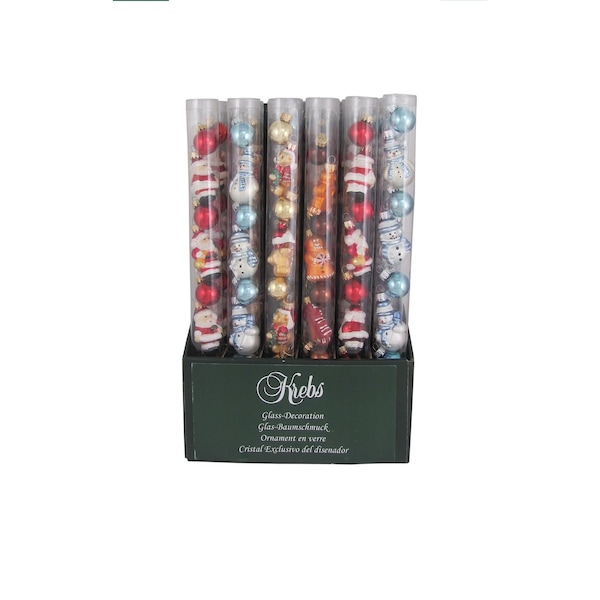 Christmas By Krebs Christmas by Krebs Multicolored Mini Figural/Ball Tube Displayer Ornaments CBK50518 - main